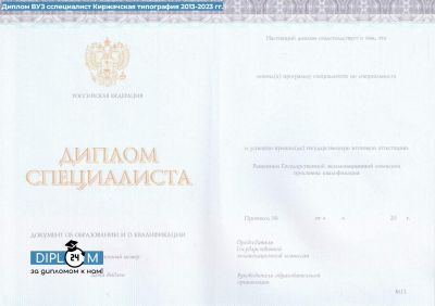 Диплом специалиста 2013-2024 гг.